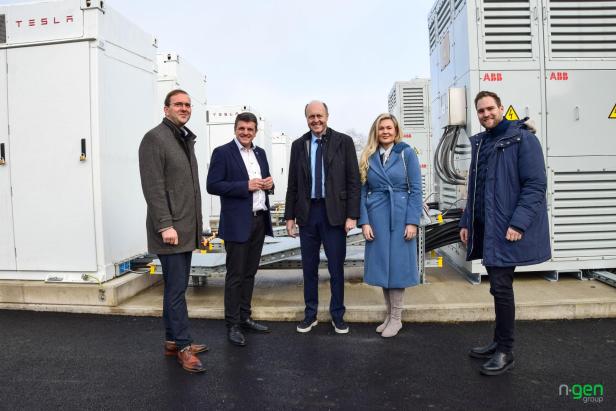 Eröffnung von Österreichs größtem Batteriespeicher in Fürstenfeld.