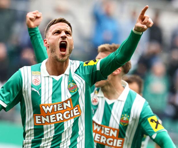 Marko Arnautovic im Rapid-Dress als Fotomontage