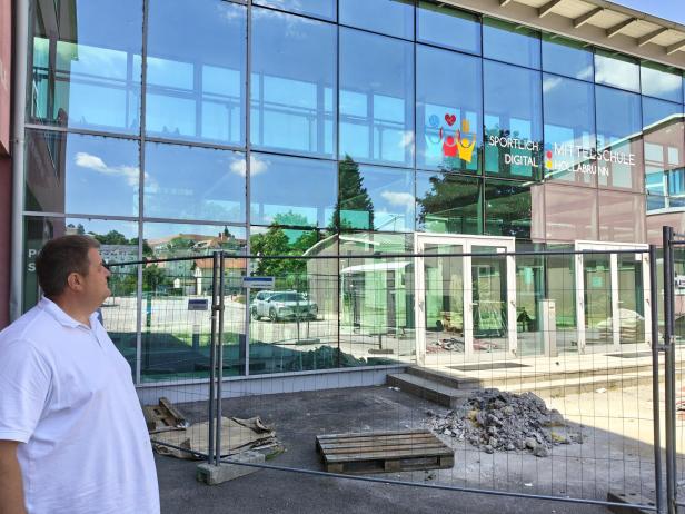 Baustelle Mittelschule Hollabrunn