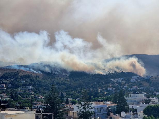 Forest fire at Chios island, Greece