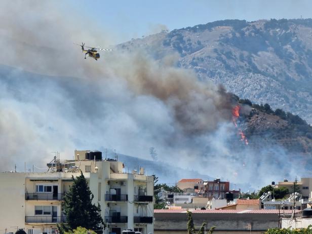 Forest fire at Chios island, Greece