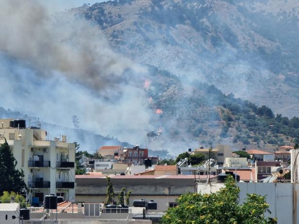 Forest fire at Chios island, Greece