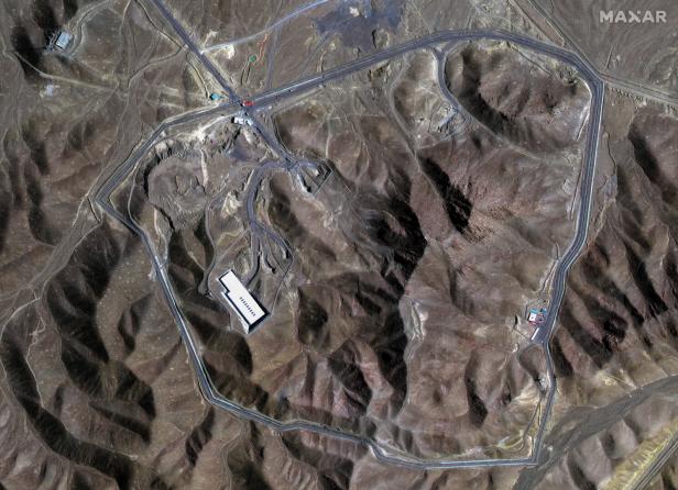 Satellite image of Iran's Fordo uranium enrichment facility Satellite image of Iran's Fordo uranium enrichment facility