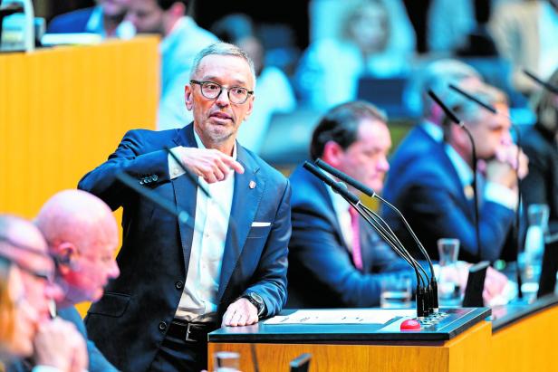Herbert Kickl spricht im Nationalrat.