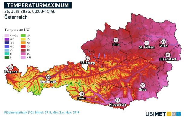 Wetterkarte Ubimet