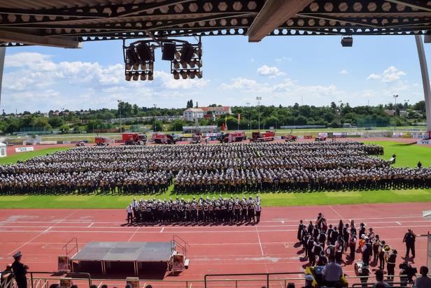 Siegerehrung beim NÖ Landesbewerb der Feuerwehren in Schwechat