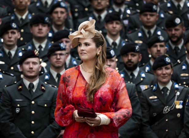Dutch King Willem-Alexander and Princess Amalia present new standard