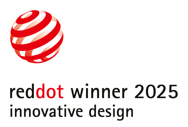 Logo von reddot winner 2025 innovative design
