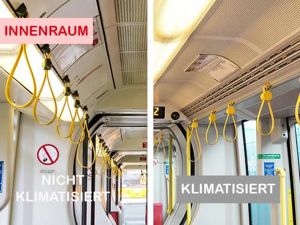 Straßenbahn innen Innenraum einer Straßenbahn