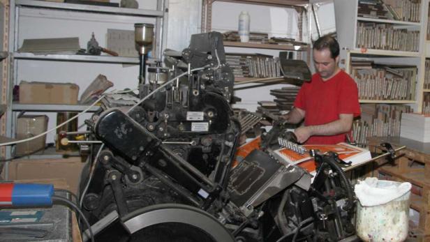 Rundgang durch die Druckerei in Stockerau