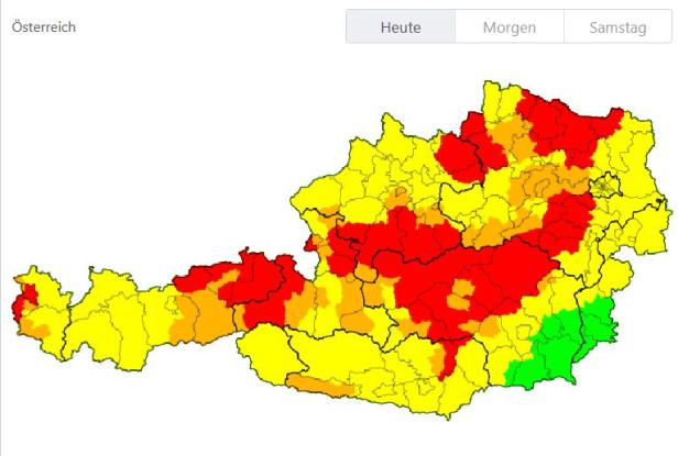 Warnkarte Unwetter