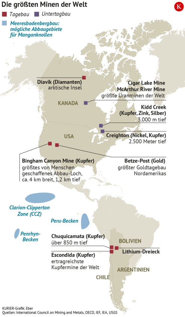 Die größten Minen der Welt in Amerika