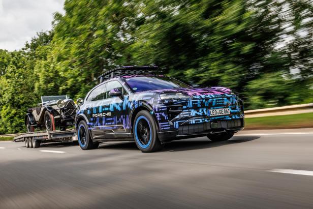 Die Anhängelast des neuen Cayenne Electric beträgt 3,5 Tonnen.