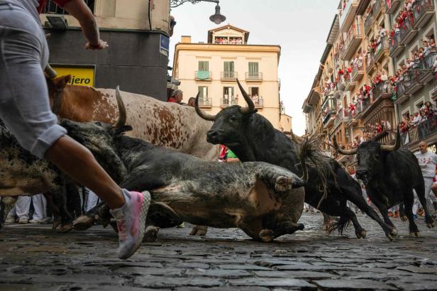 Getriebene SPAIN-BULLFIGHTING-FESTIVAL-SAN FERMIN