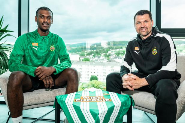 Rapid-Verteidiger Marcelin (l.) und Katzer