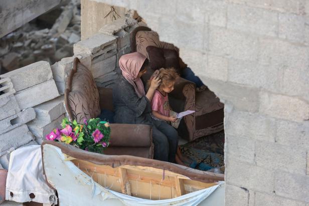 Momentaufnahme in Gaza TOPSHOT-PALESTINIAN-ISRAEL-CONFLICT