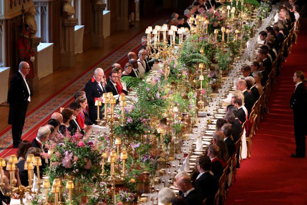 ...beim prunkvollen Staatsbankett French President's state visit to UK