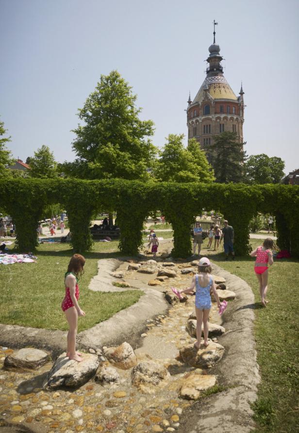 Wasserturm Favoriten Wasserspielplatz