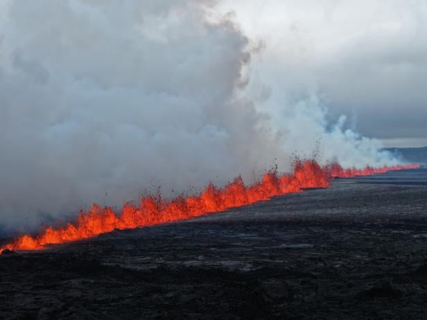 Vulkanisch Volcano eruption near Grindavik