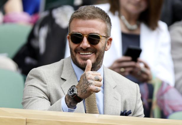 David Beckham bei den Wimbledon Championships 2024, Tag 1.
