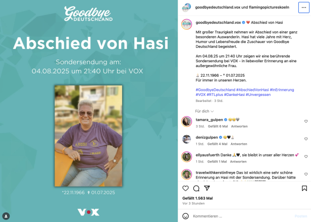 Der Sender Vox widmet der verstorbenen Kult-Auswanderin Anke "Hasi" Leithäuser eine Sondersendung Der Sender Vox widmet der verstorbenen Kult-Auswanderin Anke "Hasi" Leithäuser eine Sondersendung