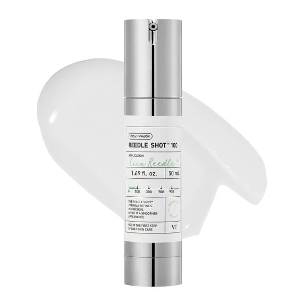 Eine Flasche Cica Reedle Shot 100 Hautpflegeprodukt von VT Cosmetics.
