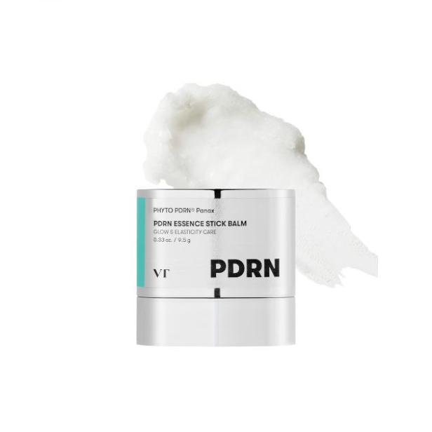 Ein PDRN Essence Stick Balm mit einer Probe daneben.