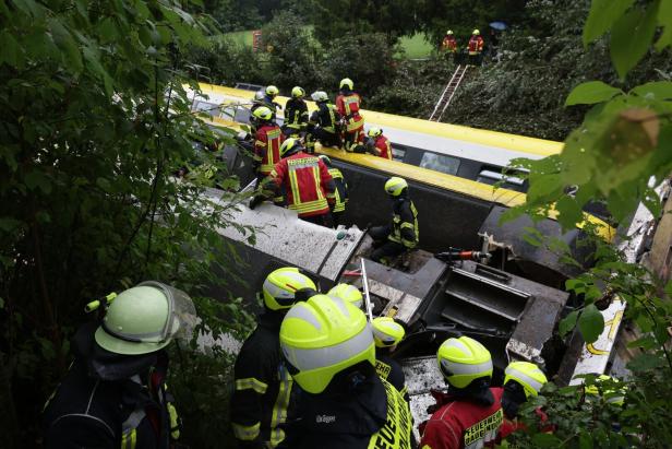 Personenzug entgleist in Oberschwaben