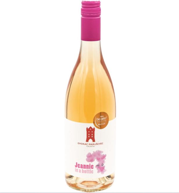 Eine Flasche „Jeannie in a bottle“ Roséwein aus Kroatien.