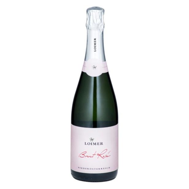 Eine Flasche Loimer Brut Rosé Sekt aus Niederösterreich.