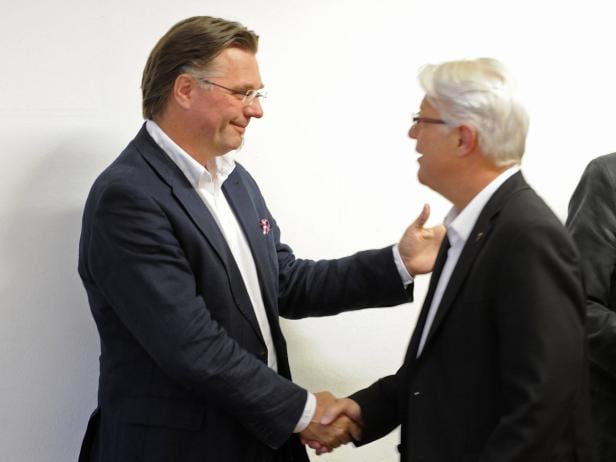 Bild aus besseren Tagen: Gasteiger (li.), Reheis