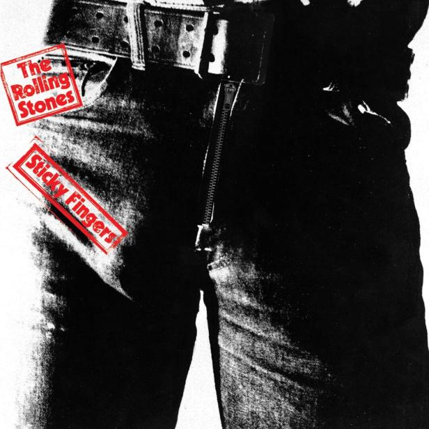 Das Cover von „Sticky Fingers“ von den Rolling Stones zeigt eine Jeans mit einem Reißverschluss.