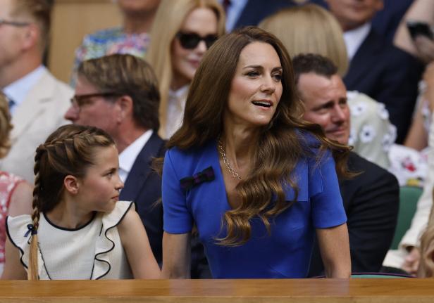 ... und Mitte Juli beim Tennisturnier in Wimbledon. Prinzessin Kate