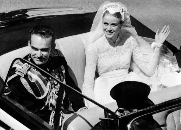 Fürst Rainier III. und Fürstin Gracia Patricia von Monaco an ihrem Hochzeitstag.