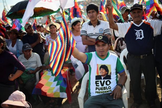 Former Bolivian President Morales holds a rally calling for "null voting" in upcoming presidential election