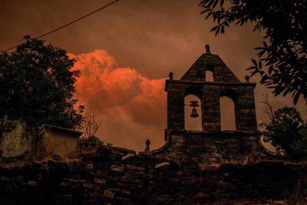 Inferno Wildfires in Spain's Galicia region