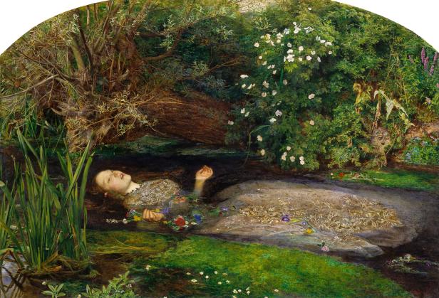 Das Gemälde Ophelia von John Everett Millais