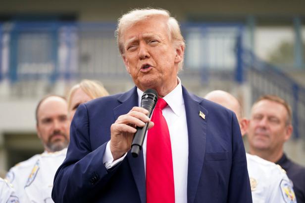 U.S. President Trump speaks at U.S. Park Police Anacostia Operations Facility in Washington