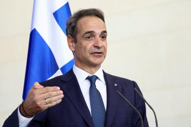 FILE PHOTO: Greek PM Mitsotakis visits Germany FILE PHOTO: Greek PM Mitsotakis visits Germany