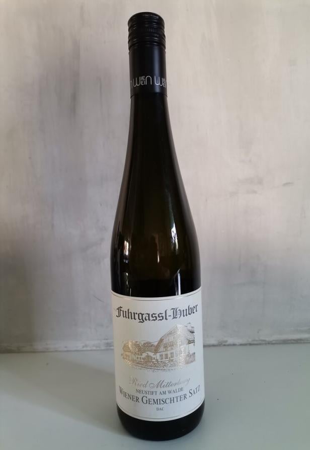 Fuhrgassl-Huber Eine Flasche Gemischter Satz vom Weingut Fuhrgassl-Huber.