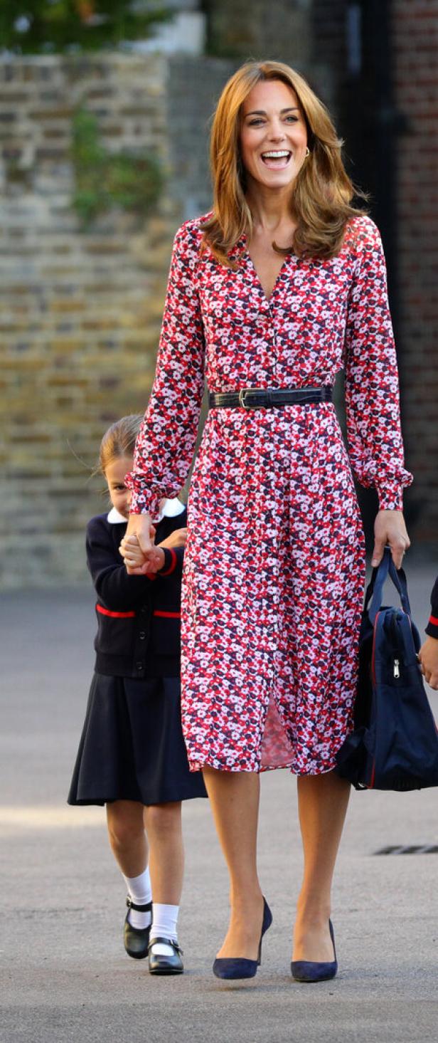 Prinzessin Charlotte an ihrem ersten Schultag in Großbritannien.