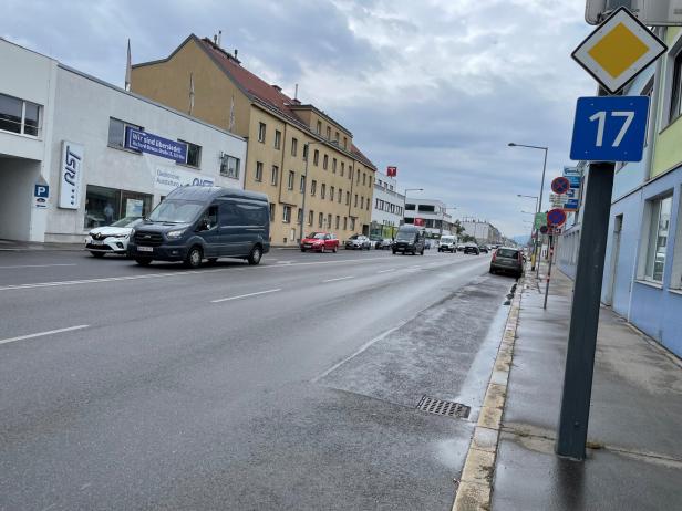Momentaufnahme in der Triester Straße in Wien.