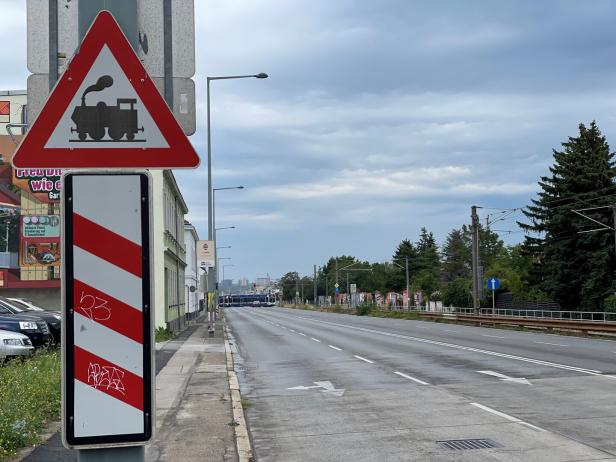 Momentaufnahme in der Triester Straße in Wien.