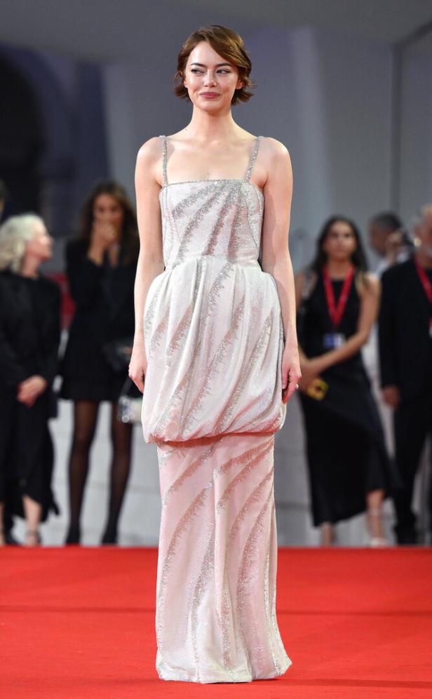 Emma Stone bei der Premiere von „Bugonia“ auf dem 82. Filmfestival von Venedig.