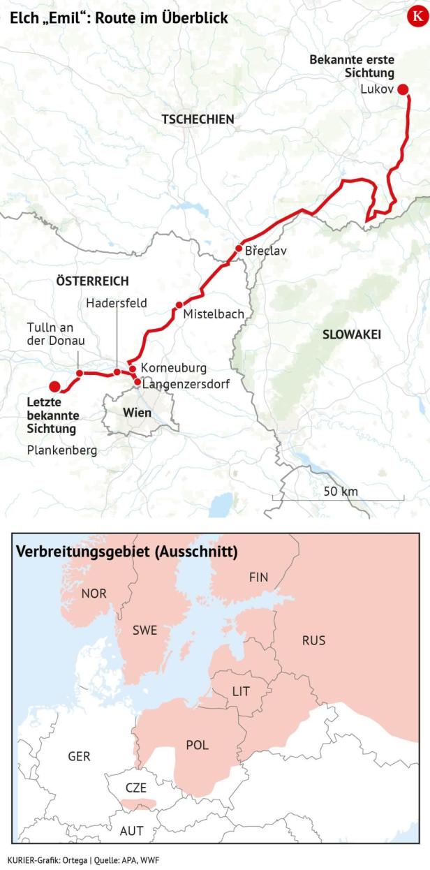 Elch Emils Route durch Österreich