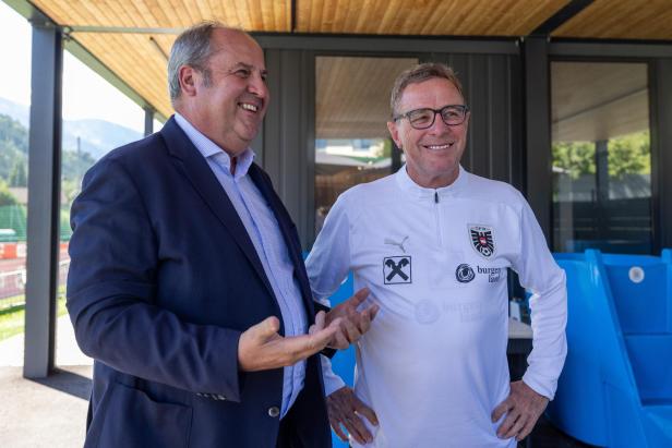 ÖFB-Boss Josef Pröll und Teamchef Ralf Rangnick.