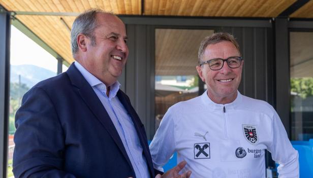ÖFB-Boss Josef Pröll und Teamchef Ralf Rangnick.