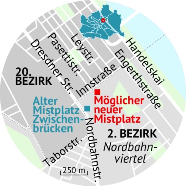 Wo sich der bisherige und der neue Mistplatz befinden.