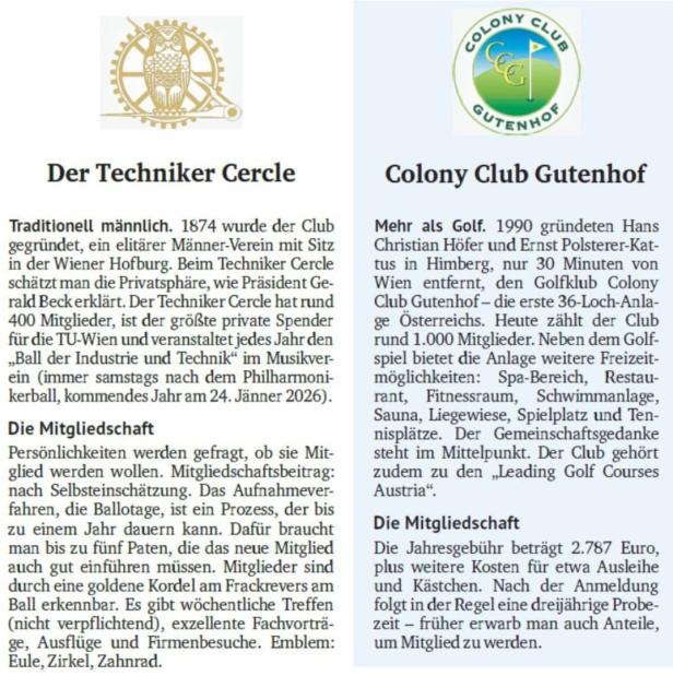 Die Clubs und wie man reinkommt.