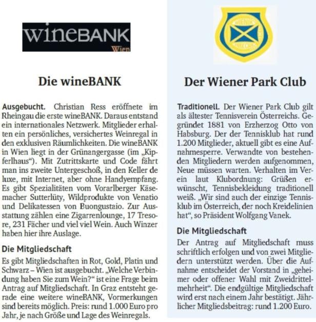 Die Clubs und wie man reinkommt